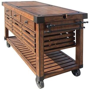 ACME Kaif Kitchen Cart, Distressed Chestnut YF - 98184