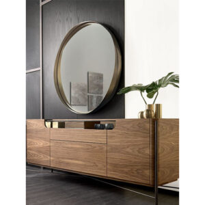 sideboard with glass-top peekabo display area