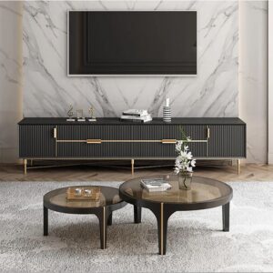 Modern & Light Luxury TV Stand & Coffee Table with Drawers-Homary