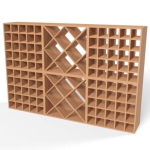Industrial Wall Mounted Wine Rack with Bottle Rack -Gold - Kitchen & Dining Furniture - Homary US